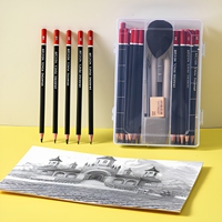 Ensemble de crayons à dessin professionnels de 21, 31 et 46 pièces avec boîte en PP et accessoires pour étudiants et artistes