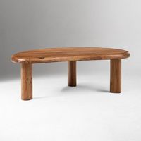 Table basse et canapé en bois massif en forme de noyer, style moderne du milieu du siècle, meubles minimalistes pour salon, pour hôtel et appartement