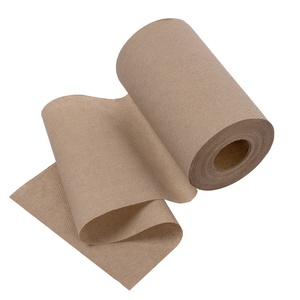 Rouleau de papier essuie-tout recyclé en kraft, 1 pli, 38 g/m², 8 x 350 pieds, diamètre du mandrin 5 cm, 12 rouleaux par carton avec film rétractable et étiquette - Product Image 2