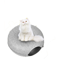 Maison pour animaux Kangnai, design moderne et écologique, lit pour chat et chien, fermeture éclair, tunnel confortable en feutre, jouet pour toutes les saisons