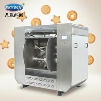 Mélangeur de pâte à biscuits entièrement automatique avec bol en acier inoxydable, mélangeur horizontal industriel pour pâte et farine