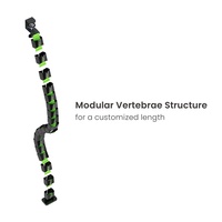 Réglable en hauteur à pince Quad entrée bureau cordon organisateur vertèbres modulaire fil câble gestion colonne vertébrale