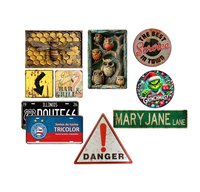 Pósteres Metálicos Vintage Retro Personalizados, Letreros de Metal Impresos Digitalmente, Pintura Rectangular para Garaje, Bar o Auto