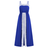 Robe décontractée grande taille pour femme Robe à la mode sexy suspendue en dentelle de tempérament Robe pour femme grande taille