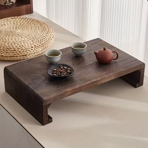 Mesa de centro moderna de <span class=keywords><strong>madera</strong></span> maciza para ventana abatible, taburete bajo Kang, mesa de té para balcón, reposapiés de oficina, muebles para el hogar, ecológico - Product Image 4