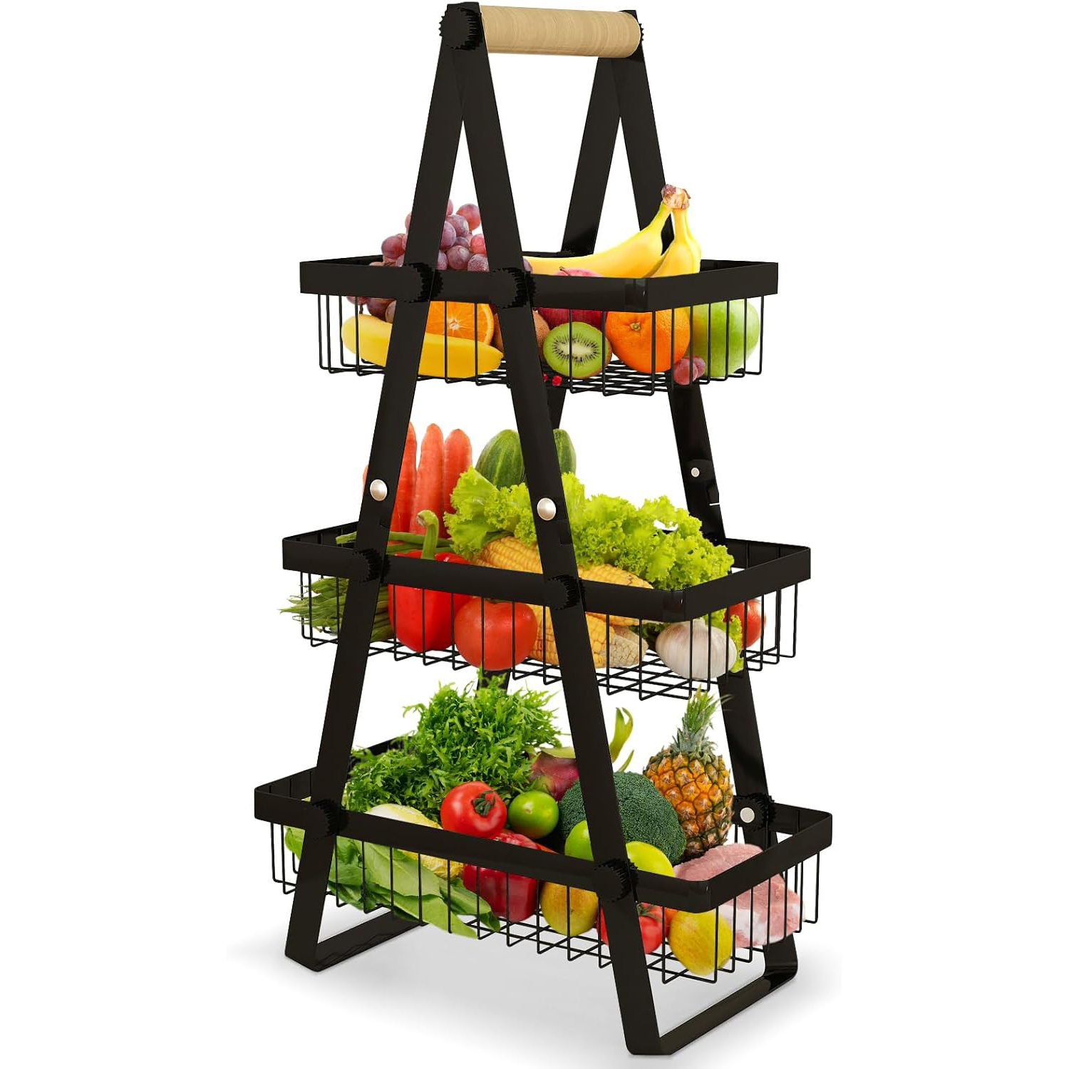 3-tiers Black