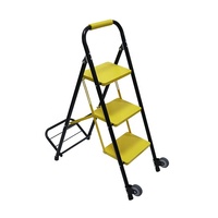 Chariot à main 2 en 1, échelle pliante, chariot à échelle avec roues