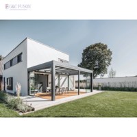 Fuson Foshan Diy Pergola solaire à lames orientables motorisées facile à assembler, pour jardin, véranda, gazebo, kits de véranda préfabriquée