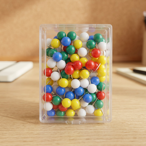 AA0041 Color Plastic head <b>pins</b> | Head <b>Pins</b> Peach Heart | For Dressmaker, Craft, <b>Sewing</b> Project and DIY Decoration - Product Image 1