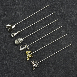 Accessoires de <span class=keywords><strong>Bar</strong></span> Pics à Cocktails Tige en Acier Inoxydable Pics à Olives Martini Brochettes à Cocktails Cure-dents Outils de <span class=keywords><strong>Bar</strong></span> Pic à <span class=keywords><strong>Cocktail</strong></span> - Product Image 2