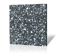 Dalles de terrazzo inorganique noir Galaxy Chip pour sols, murs, comptoirs, marches d'escalier, projets hôteliers de luxe