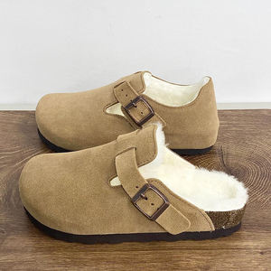 Zuecos <span class=keywords><strong>Birkenstock</strong></span> para Hombre, Cómodos, de Ante Vacuno, Punta Cerrada, Corcho, EVA, Mocasines, Cuero Genuino, Sandalias de Verano para Exteriores - Product Image 3
