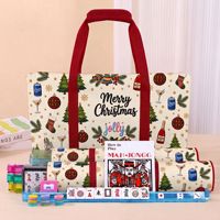 Nouveau sac de mahjong de Noël personnalisé - Ensemble de sacs fins, multifonctionnels, grande capacité, sac de rangement pratique