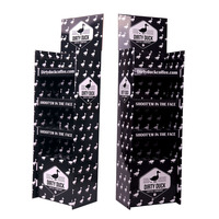 Présentoirs personnalisés durables à 3 niveaux en métal, acrylique et carton, économiques, pour la promotion des grains de café en supermarché