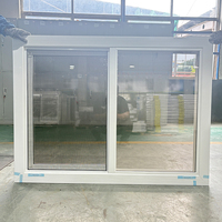 Fenêtre coulissante simple en vinyle avec moulure intégrée, fenêtres coulissantes de remplacement écoénergétiques pour la construction neuve, style américain