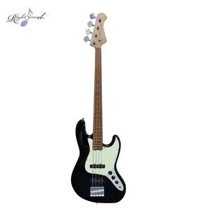 Bass Guitar Đen Jazz Bass Bán Buôn Nhà Cung Cấp Điện 4 Chuỗi Bass Guitar Với Kết Thúc Bóng Mẫu Có Sẵn