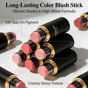 Barra de Rubor en Crema de Alta Pigmentación con Logotipo Personalizado, Rubor Multiusos 3 en 1 <span class=keywords><strong>para</strong></span> Ojos, Labios y Mejillas, Venta al por Mayor - Product Image 3
