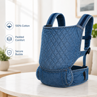 Haute qualité pur coton Double couche Indigo Denim diamant motif tissu pour bébé fronde porte-bébé et vêtements