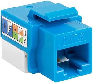 XLEP-0000 คีย์สโตนแจ็ค Cat6 RJ45 แบบ 90 องศา สำหรับติดตั้งบนแผงผนัง สีฟ้า - Product Image 3