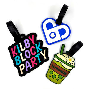 Мягкая и прочная бирка для багажа из ПВХ с печатью, на заказ, для студенческих сумок, рекламный подарок, идентификационный держатель для чемодана - Product Image 3