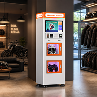 Machine de nettoyage automatique de casques de moto à double bac, distributeur automatique de nettoyage de casques