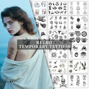 Adesivi Temporanei Impermeabili Luminosi al Buio con Motivi <span class=keywords><strong>Vintage</strong></span>: Gatto, Candela, Rosa, Cuore, Carta Bianca - Vendita all'Ingrosso, Nuovo Arrivo - Product Image 1