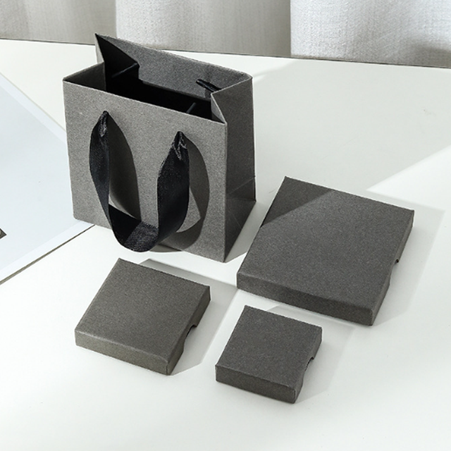 Customizable Gray Cardboard Lid Box for Jewelry Recyclable Compact Storage Glossy Lamination Matte Also for Socks Paper Boxes