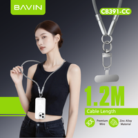 BAVIN CB391 CC Nylon Tresse En Alliage De Zinc Matériel 120W Lanière De Téléphone Portable Et Câble De Données Câble Usb De Données