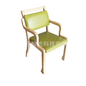 Sillón curvo de madera Cimi, tapizado, apto para personas mayores, silla de comedor para ancianos - Product Image 5