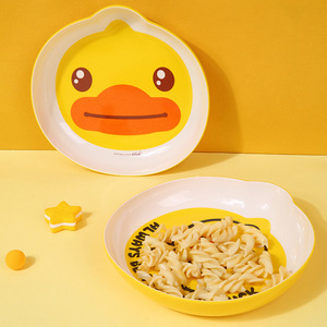 Wuhe Melamine Childrens Plates Cartoon Design Apple Shape Deep Plate For Kids Meals Snacks 2-4 Years - Product Image 3