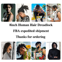 Extensions de dreadlocks permanentes Sharopul Loc en cheveux naturels pour femmes/hommes – peuvent être teintes, bouclées ou décolorées, noir naturel