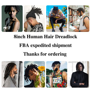 Estensioni dei capelli umani-le estensioni permanenti del Dreadlock per donne/uomini, possono essere tinte, possono essere arricciate e sbiancate, nero naturale - Product Image 2