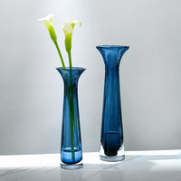 Vase en verre simple pour une seule fleur, support transparent pour fleurs hydroponiques, décoration de table minimaliste moderne pour tables à manger