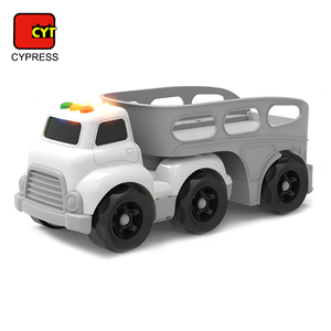 Venta caliente inercia coche de juguete rueda libre coche transporte remolque camión de transporte con luz y música coche juguetes para niños - Product Image 4