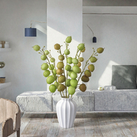 Nieuwe Aanwinsten Kunstmatige Real Touch Evergreen Halloween Thanksgiving Kerst Groene Club Fruit Bloem Ballon Plant Tak Zacht
