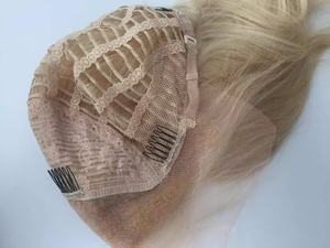 Perruque Emeda haut de gamme entièrement confectionnée à la machine, cheveux humains vierges 100% alignés sur la cuticule, perruque juive avec ligne de cheveux naturelle, 14 pouces, blonde - Product Image 5