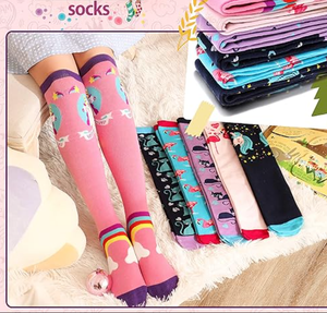 ถุงเท้ายาวถึงเข่าน่ารักสำหรับเด็กผู้หญิงถุงเท้ายาวถึงต้นขาถุงเท้าทรงสูงแปลกใหม่ใส่สบายสำหรับเป็นของขวัญ - Product Image 4