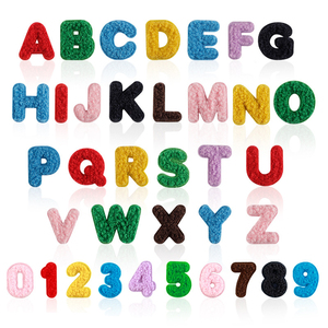 Bán buôn kích thước nhỏ 2.5cm sắt trên Chenille số và Thư Các Bản vá lỗi cho quần áo DIY - Product Image 1