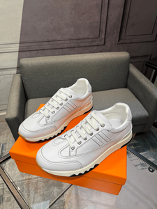 Baskets en cuir souple avec semelle intérieure moelleuse et amortissante, coutures renforcées, résistantes et durables, chaussures décontractées. - Product Image 6