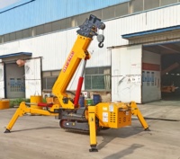 Grue araignée à grande capacité avec palan hydraulique, portée maximale 25 m, pour l'installation de murs rideaux et d'équipements lourds sur toitures