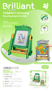 Neues 2-in-1 Zeichenbrett Kinder-Bauklötze Puzzle-Spielzeug Puzzle-Zeichenbrett Kinderspielzeug für Kinder - Product Image 4