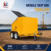 Remorque benne mobile robuste pour déchets de construction, avec système de vidage hydraulique, fournisseur OEM