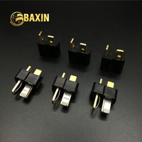 Adaptateurs électriques en nylon noir Dean's, connecteurs mâles et femelles 2 broches, contacts en laiton, 50A, pour modélisme RC et jouets