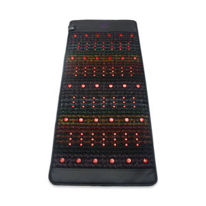 Luxuryade B148 améthyste tapis de <span class=keywords><strong>Massage</strong></span> chauffant Photon thérapie par la lumière rouge infrarouge PEMF matelas de soins de santé du corps chauffant - Product Image 2