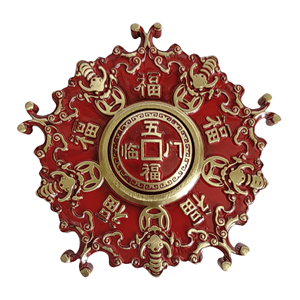 Spinner de Latón Personalizado con Cinco Bendiciones, para Aliviar el Estrés, con Forma Personalizada, Decoración de Escritorio para Interiores y Oficina, Portátil - Product Image 6