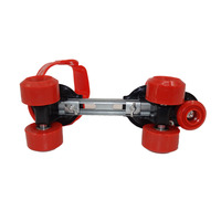 Patins à roulettes d'extérieur à quatre roues - Matériel PVC durable de haute qualité, taille réglable