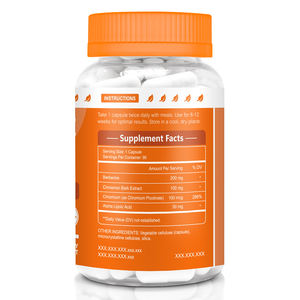Suplemen Kapsul Diet Vegan Ekstrak Berberin Hidroklorida Alami dan Kulit Kayu Manis untuk Mendukung Pengaturan Berat Badan - Product Image 3