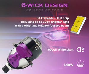 高品質140W 2.5インチ<span class=keywords><strong>LED</strong></span>ヘッドライト車用バイプロジェクターレンズ車用スポットライト車用レーザーライトダブルダイレクトビームリフレクターランプ - Product Image 3