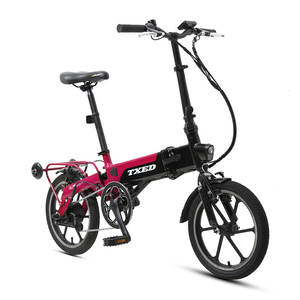 Vélo électrique pliable TXED 16 pouces 250W avec moteur de moyeu arrière, batterie au lithium 36V 7.8Ah, double frein à patin, vélo électrique pliable - Product Image 3