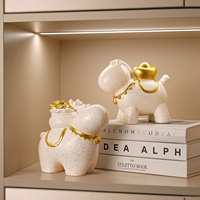 Nouvelle figurine de cheval en résine de style chinois, porte-bonheur, ornement de bureau, cadeau idéal pour l'inauguration d'une maison
